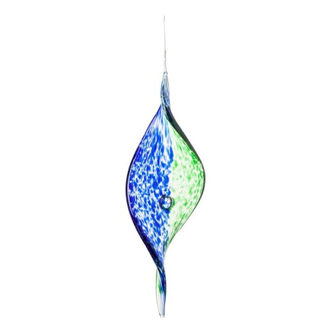 Large Glass Swirl Blues & Greens Outdoor / Indoor Ornament