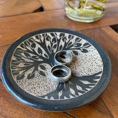 Tree of Life Ceramic Ring Dish