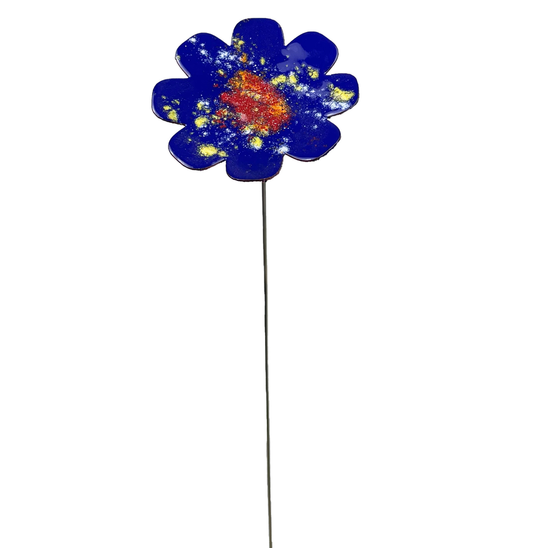 Large Copper Enamel Flower