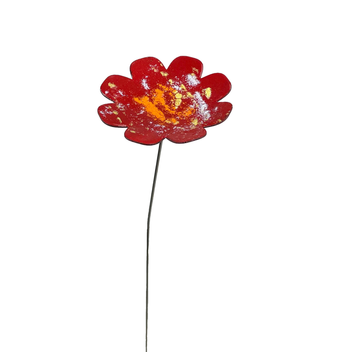 Large Copper Enamel Flower