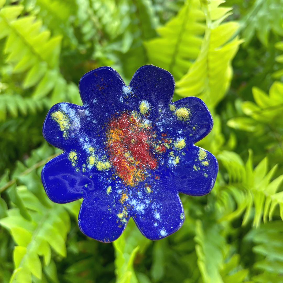 Large Copper Enamel Flower