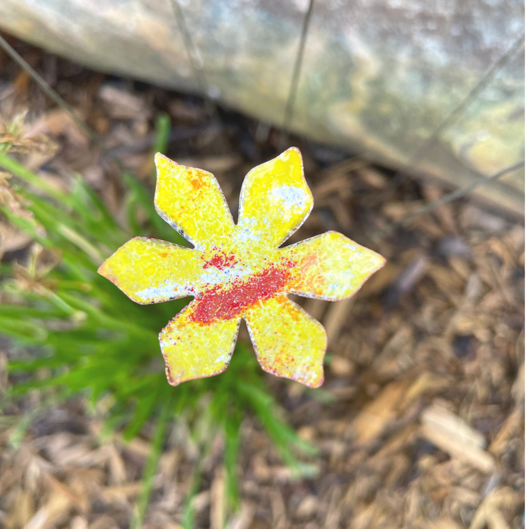 Medium Copper Enamel Flower