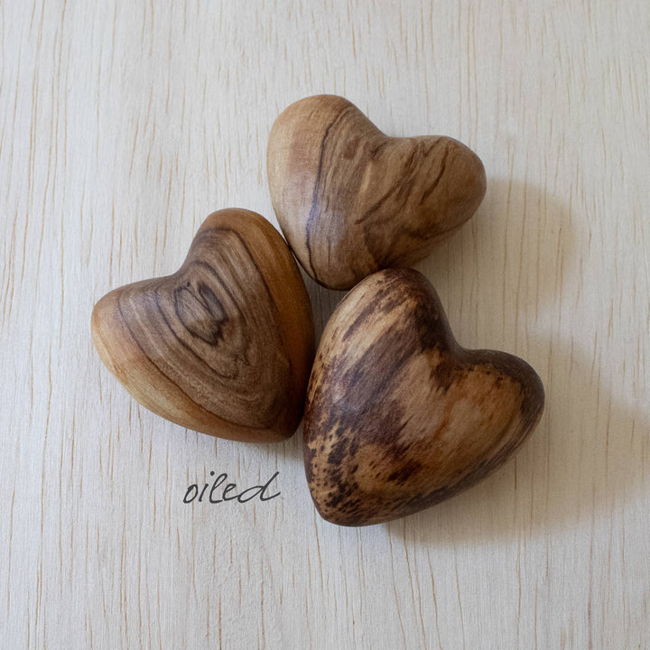 Olive Wood Hearts - Medium