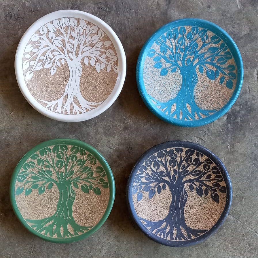 Tree of Life Ceramic Ring Dish