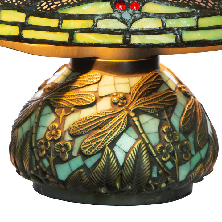 10.5"H Joyce Green Dragonfly Accent Lamp