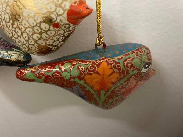 Papier-Mache Bird Ornament