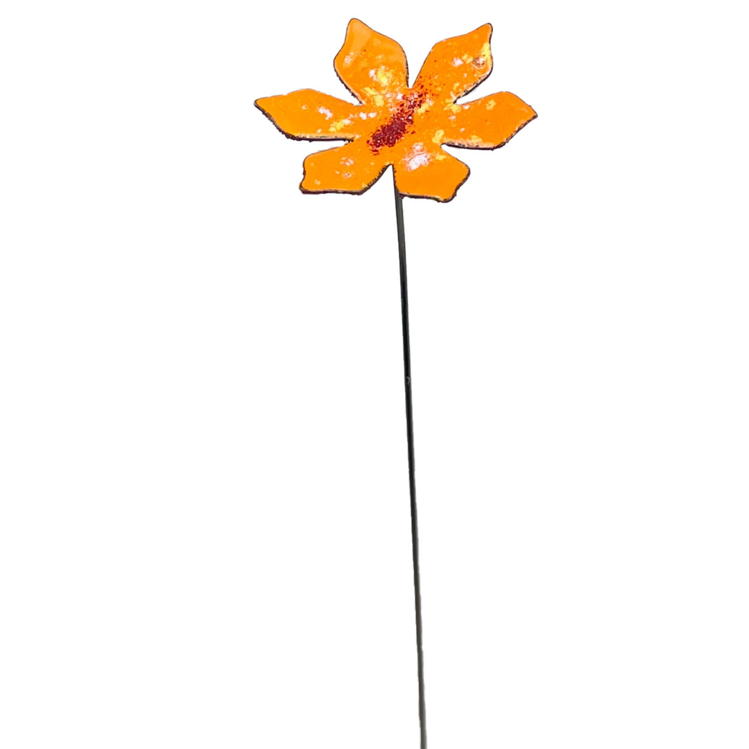 Medium Copper Enamel Flower