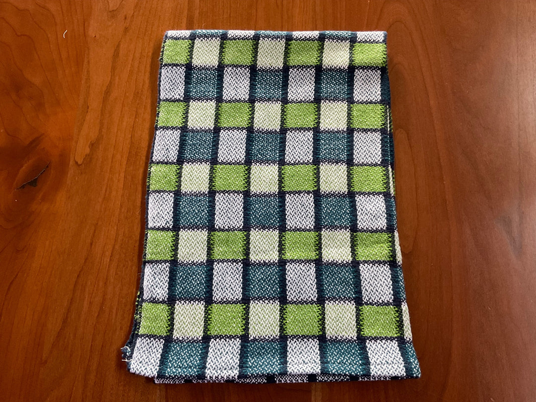 Blue & Green Squares Cotton Towel