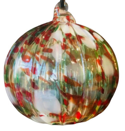 Christmas Mix Sphere With Vertical Ribs