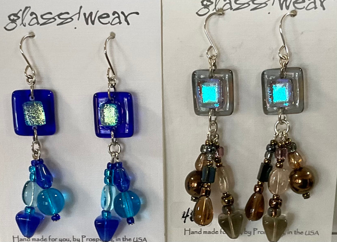 Charm Earring - Glass/Sterling Silver