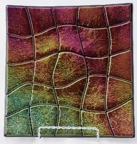 Fused Glass Plate - Puzzling