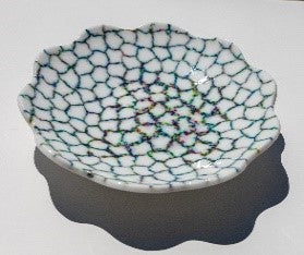 Large Sacalloped  Bowl - Fused Glass - Ollie