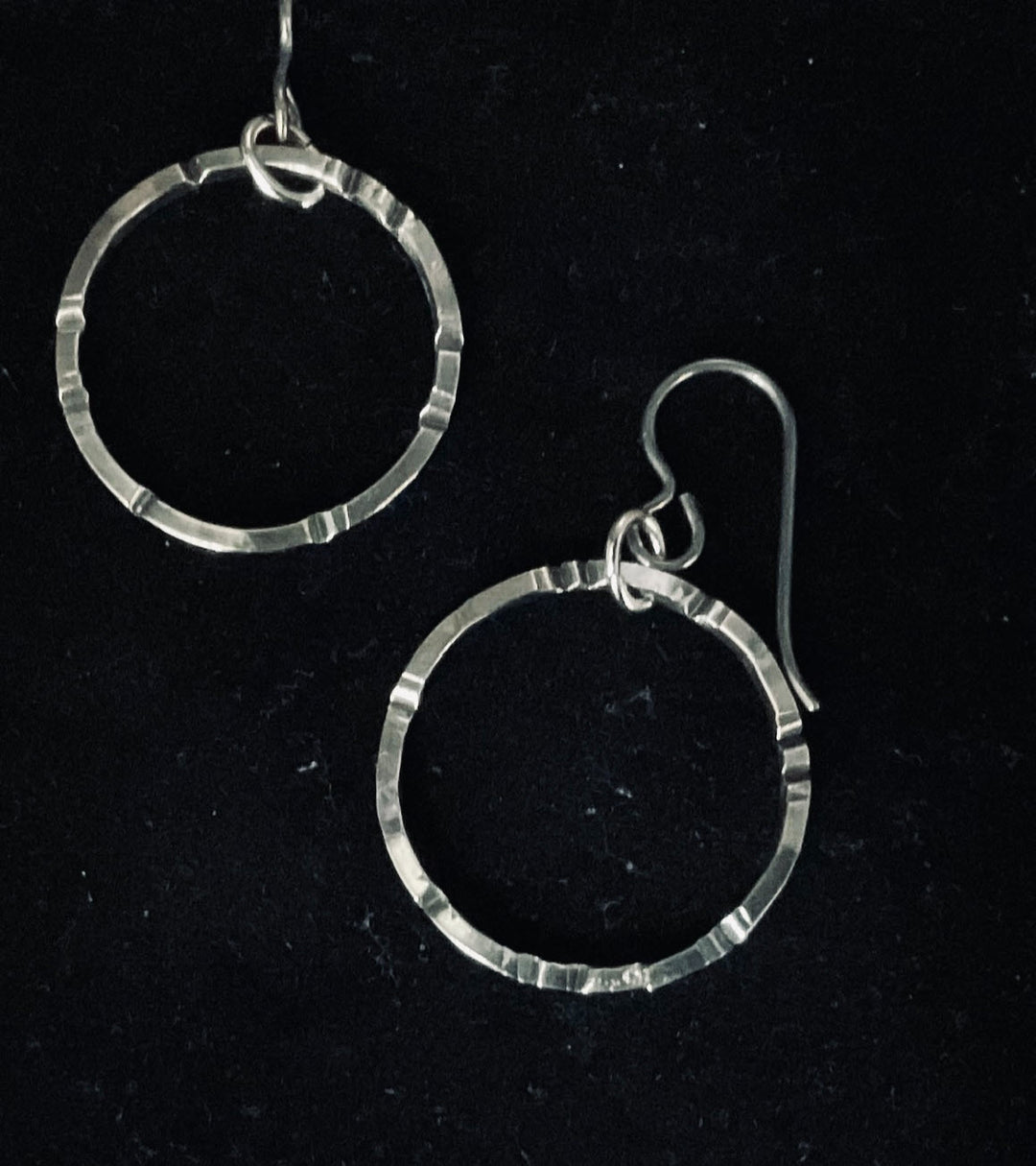 Circle Earrings / Sterling Silver