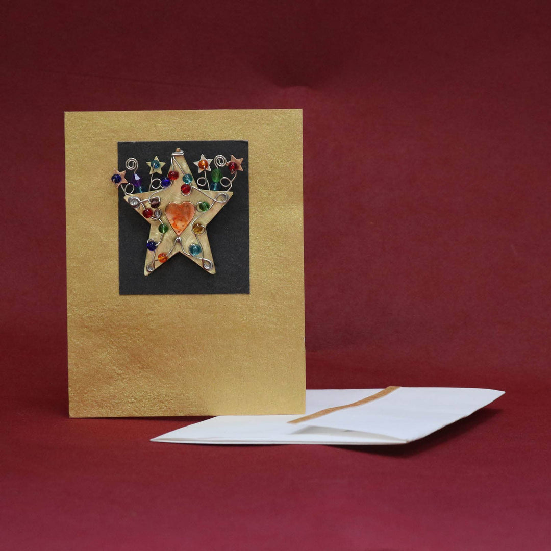 Sparkle Star Pin on Card w/ Envelope