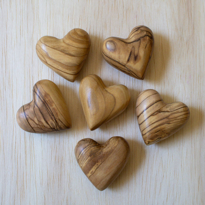 Olive Wood Hearts - Medium