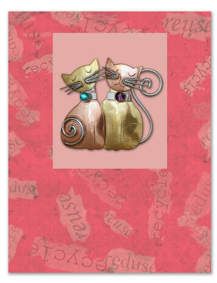 Kitty Love Pin on a Card