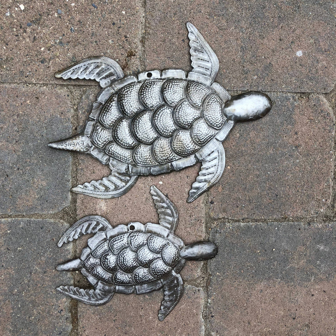 Set of 2 Whimsical Sea-life Turtles