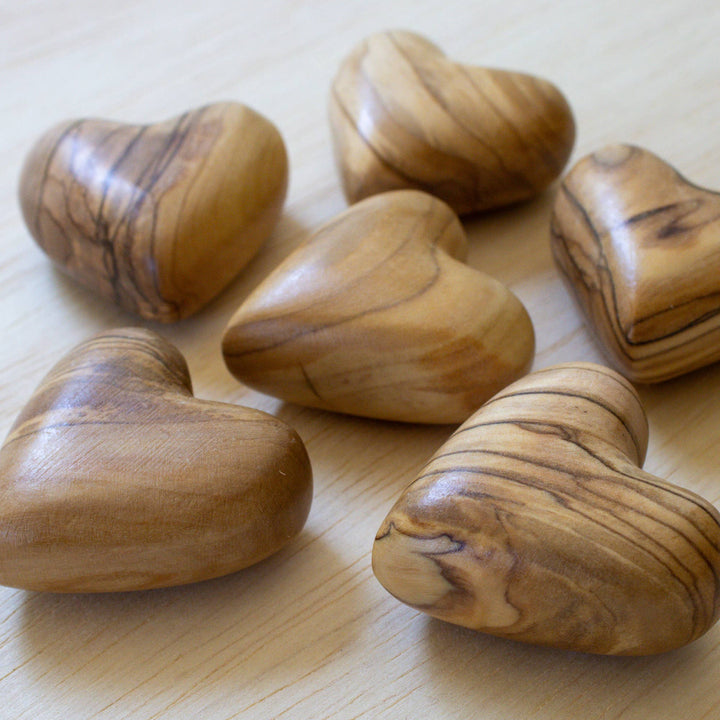 Olive Wood Hearts - Medium