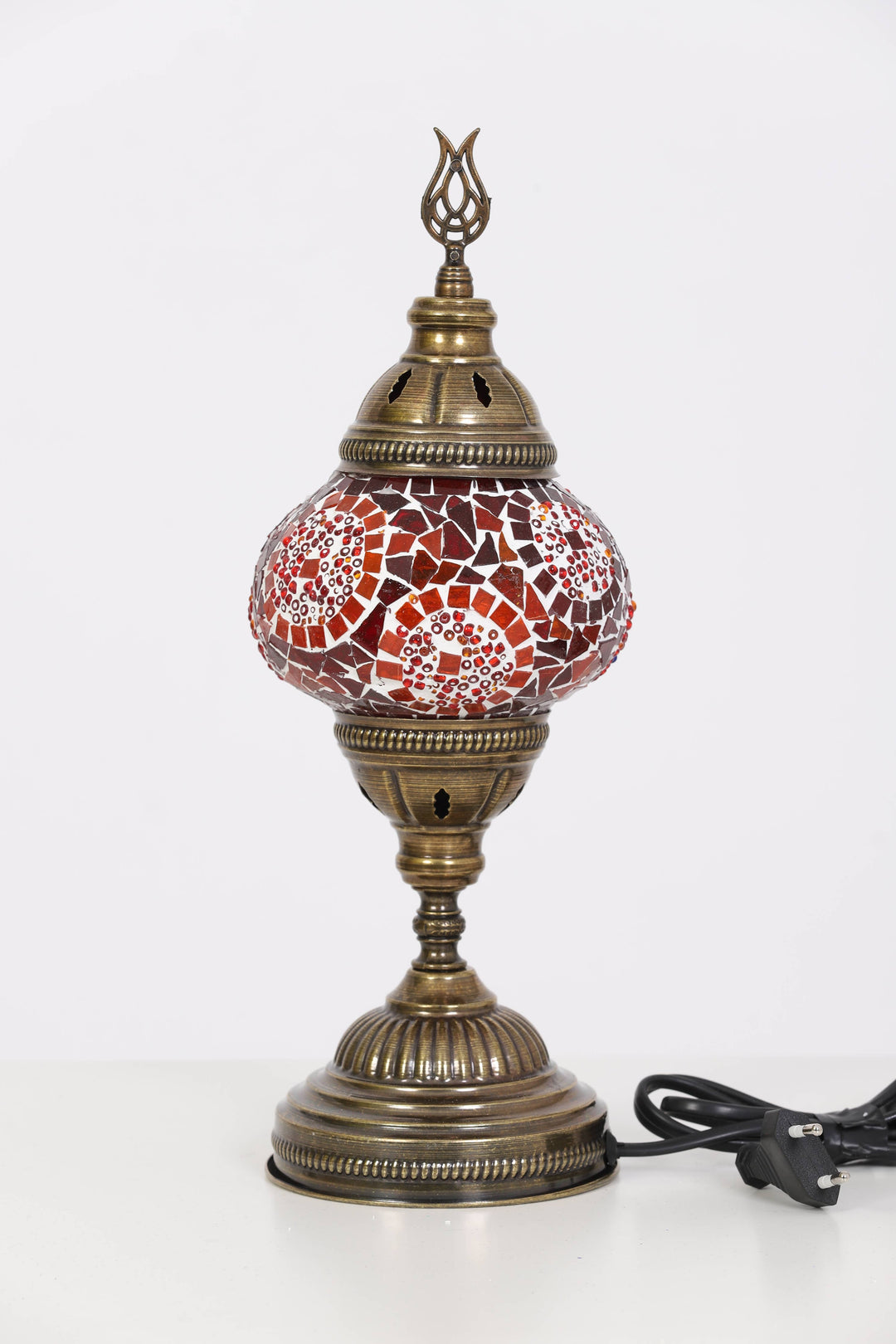 Turkish Standart Mosaic Lamps: Red & Navy Large Circles