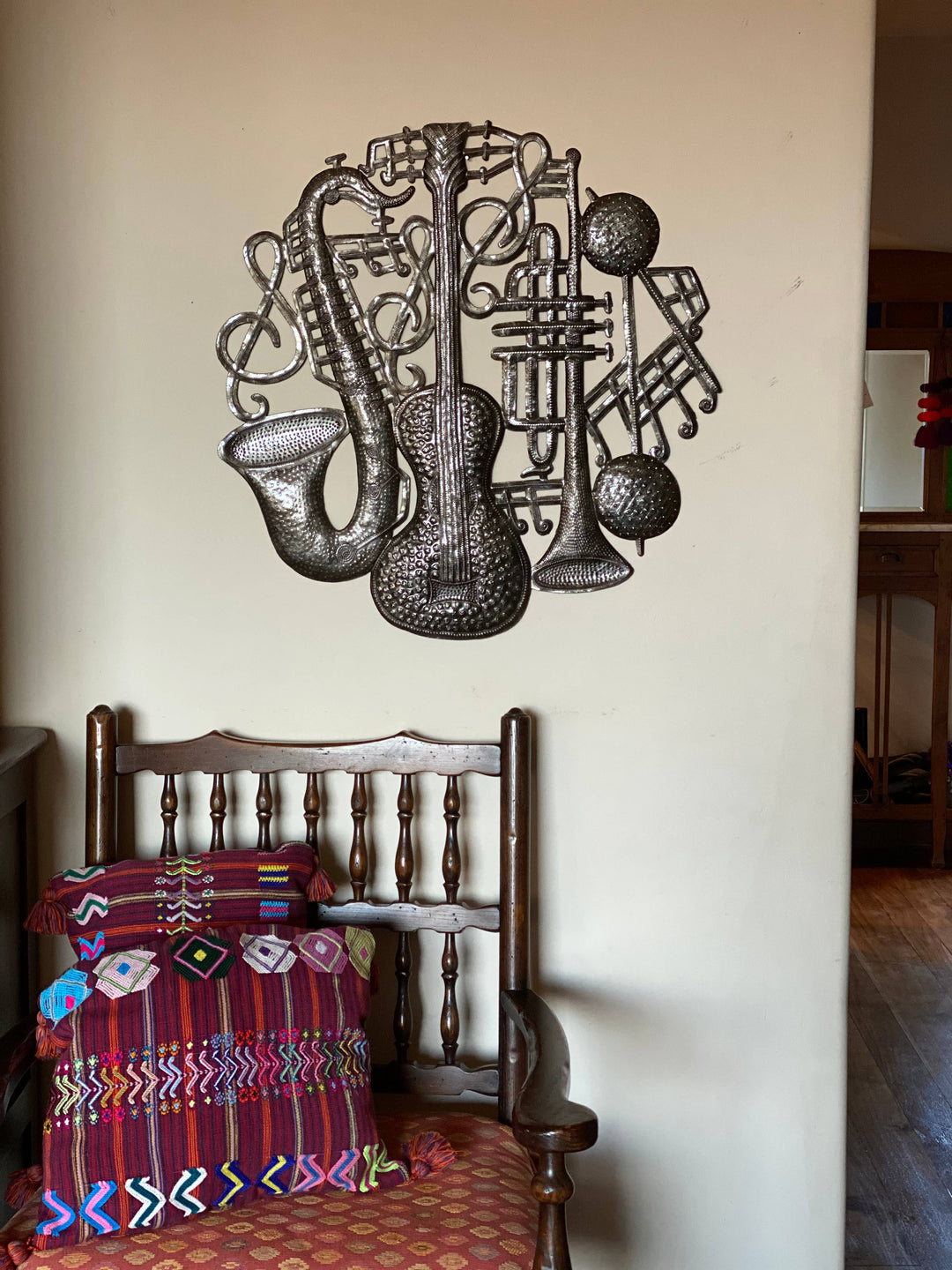 Jazz Metal Wall Hanging Artwork Handmade in Haiti