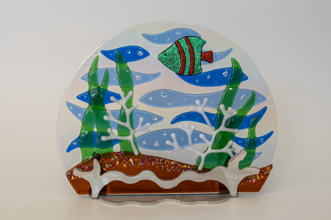 Swimmingly - Fused Glass Table Art