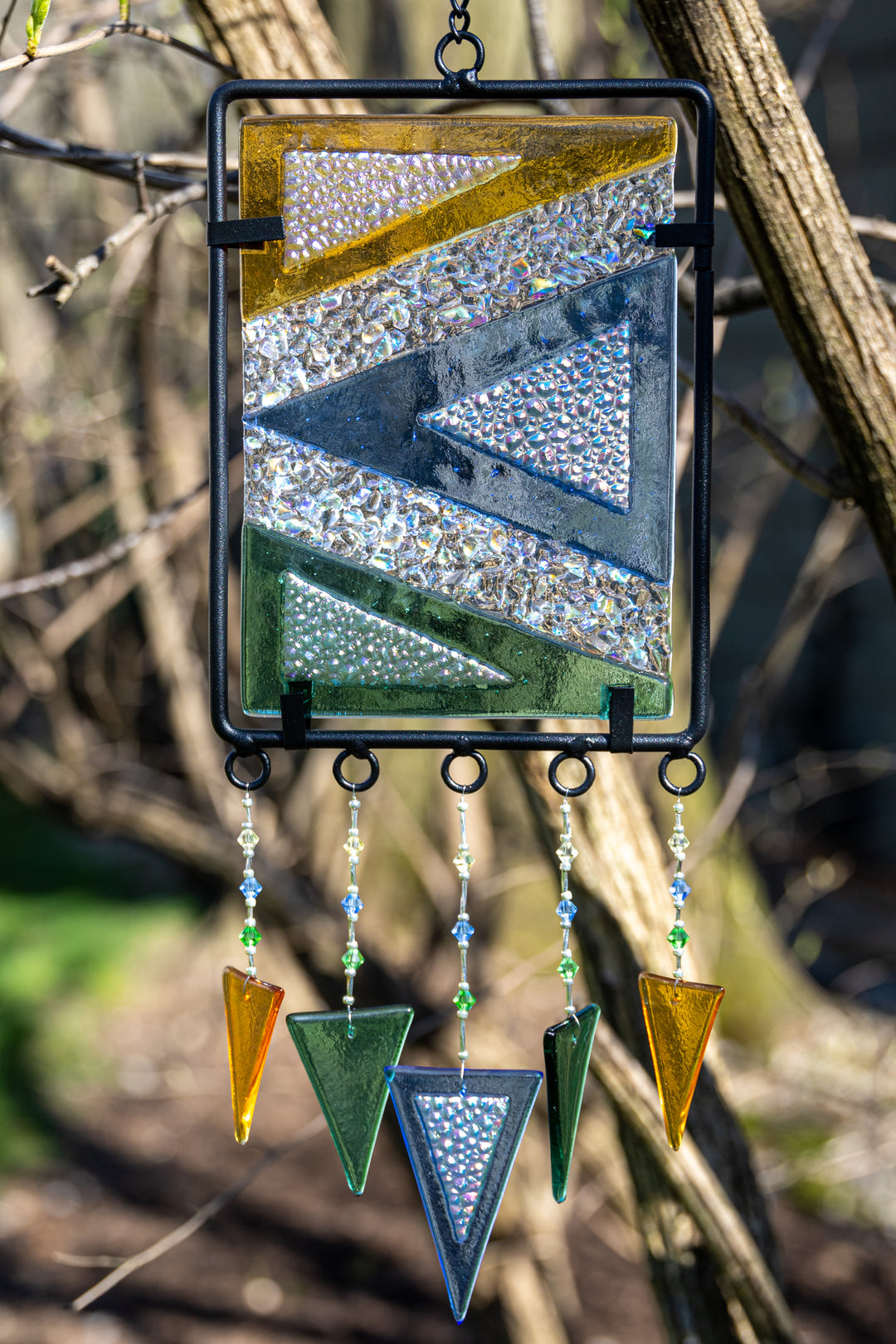 Beach Day - Framed Glass Wind Chime