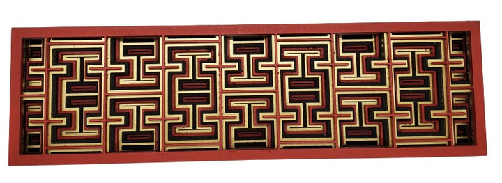 Long Red Symmetrical Wooden Shadow Frame