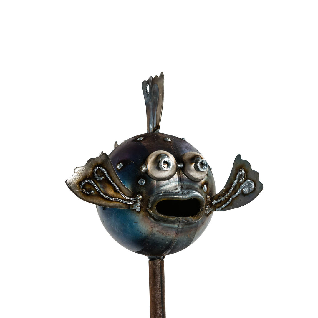 whimsical metal puffer fish!