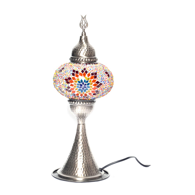 Multi-Colored Star Mosaic Glass Table Lamp
