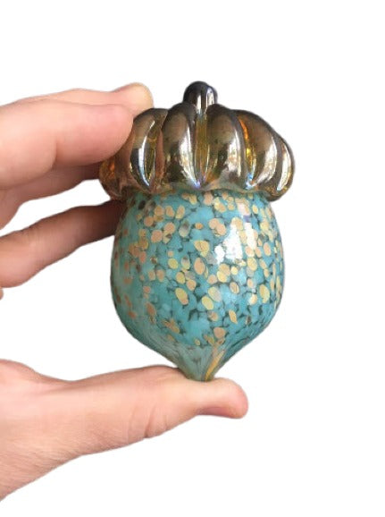 Glass Acorn Paperweights