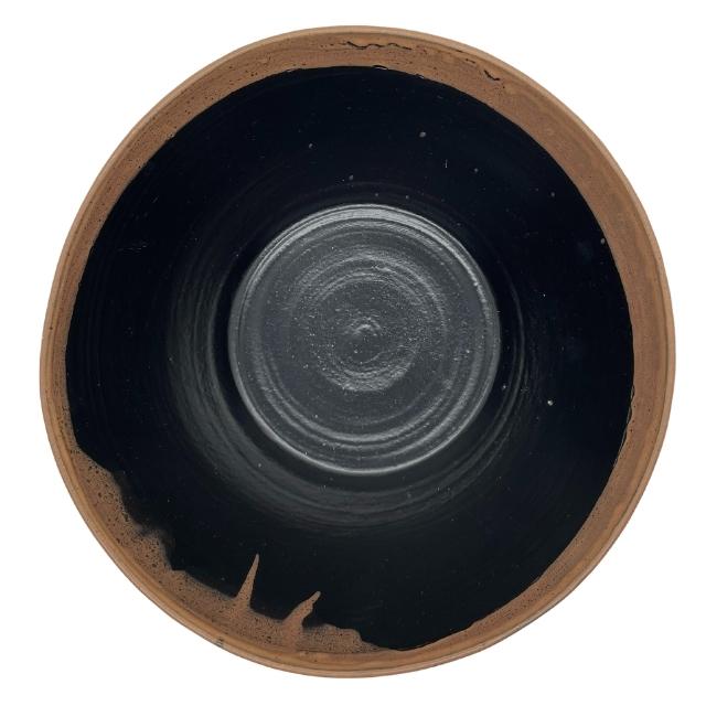 Ceramic Serving Bowl - Black/Tan