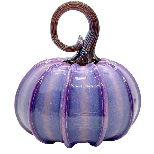 Blown Glass Purple Pumpkin