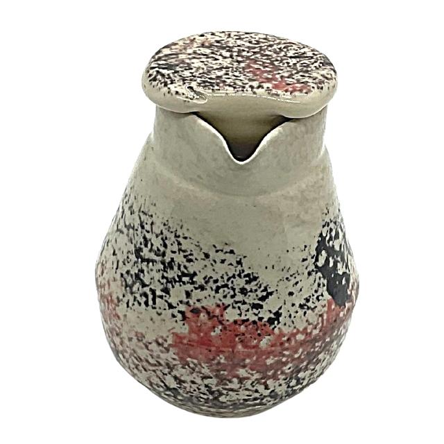  handmade ceramic stippled patterned coffee creamer pitcher