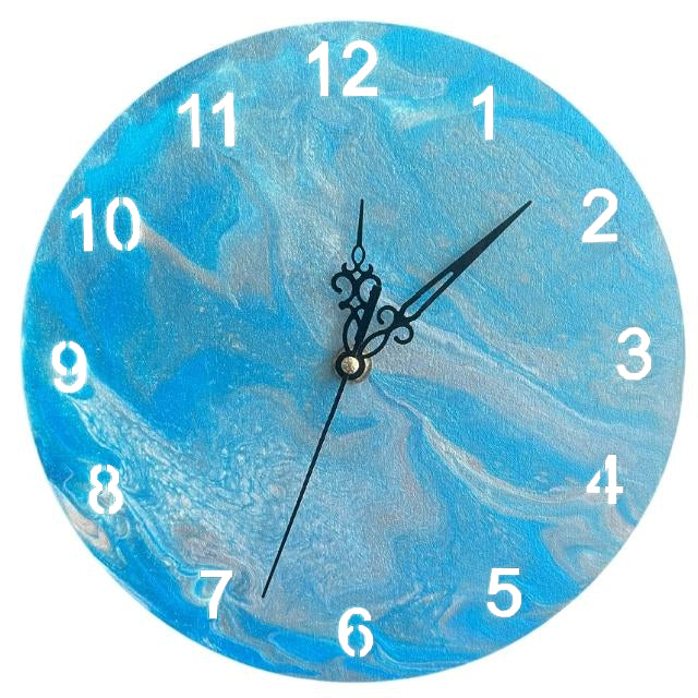 Blue Dreams Painted Clock