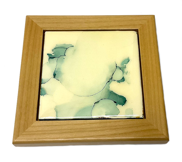 Framed Wall Art - Green and white