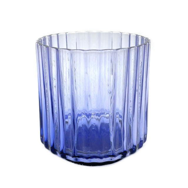Blue Glass Ripple Rocks Cup