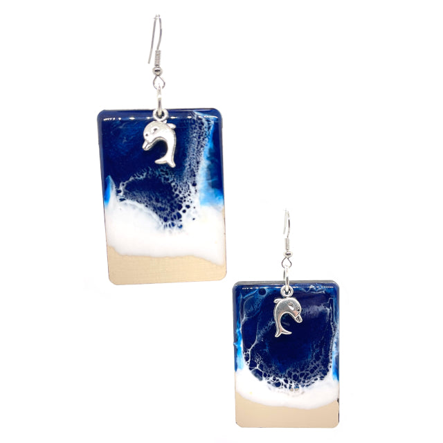 Unique and handmade earrings allow you to carry the ocean