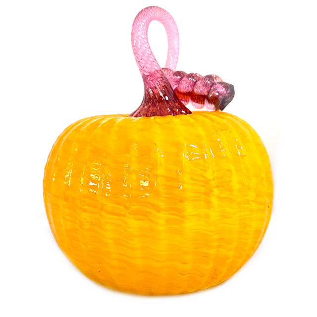 Blown Glass Orange Pumpkins