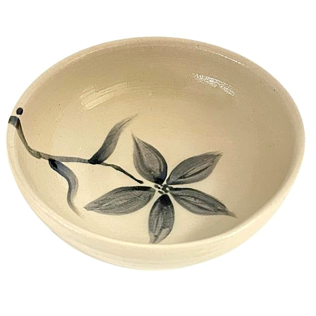 Ceramic Black Flower Bowl