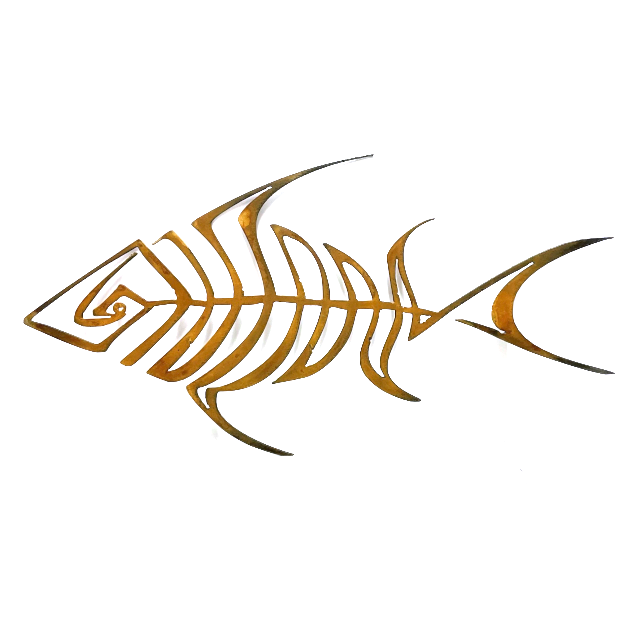 Bone Fish Metal Art