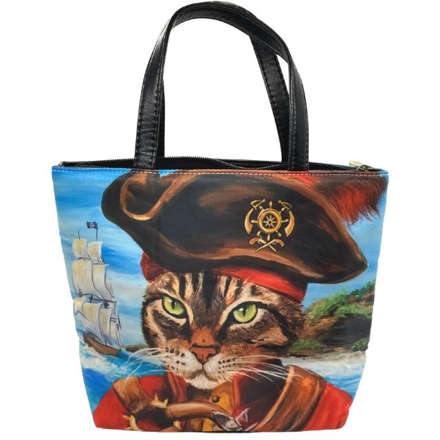 Dread Pirate Whiskers and Let them Eat Catnip Double Sided Purse