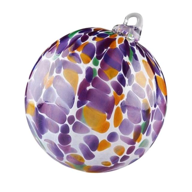 Blown Glass Purple Fields Ornament