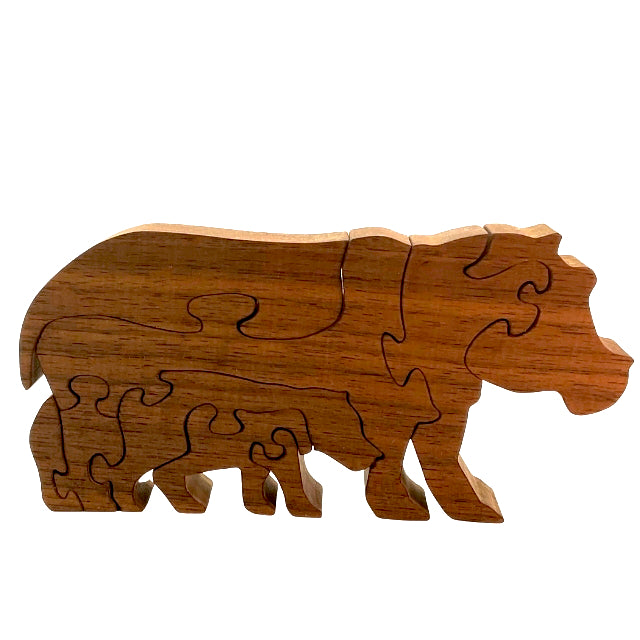 Wooden Hippos Puzzle