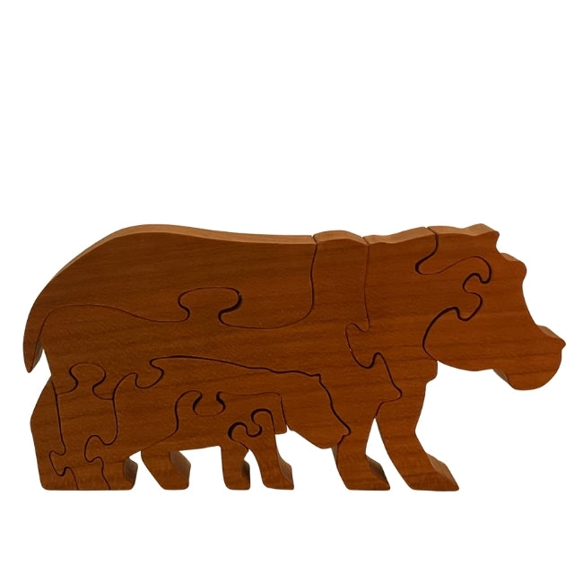 Wooden Hippos Puzzle