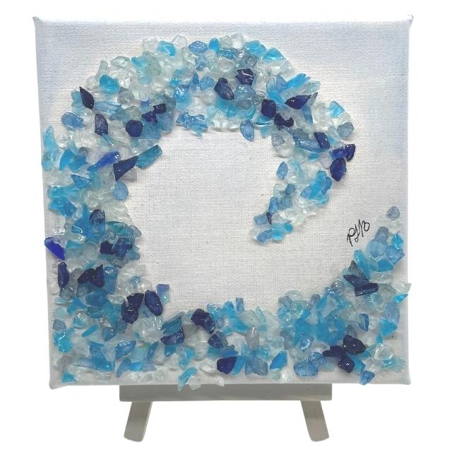 Sea Glass Wave on Canvas