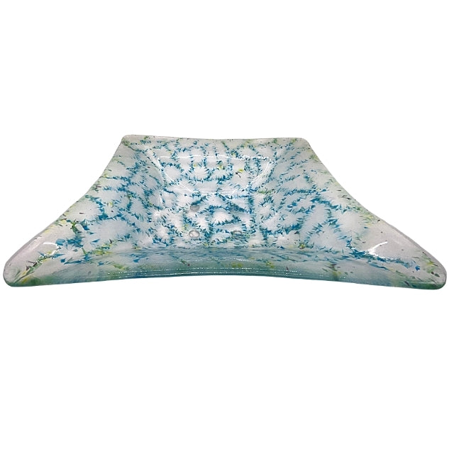 Turquoise Square Glass Bowl
