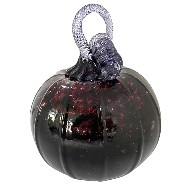 Blown Glass Purple Cranberry Pumpkin