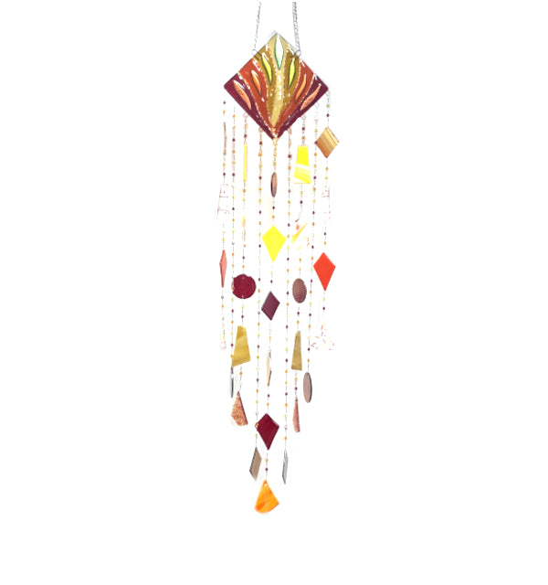 Large "Fire" Glass Wind Chime