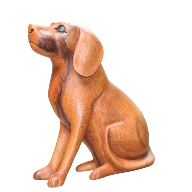 Loyal Dog Wood-Carved Sculpture