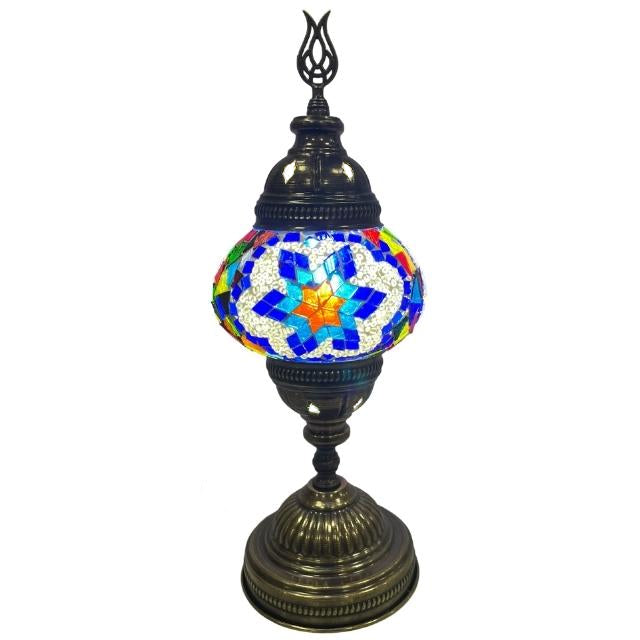 Multicolor Flower Mosaic Glass Lamp